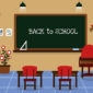 Back to School Class Classroom Blackboard Table Chair Education Illustration